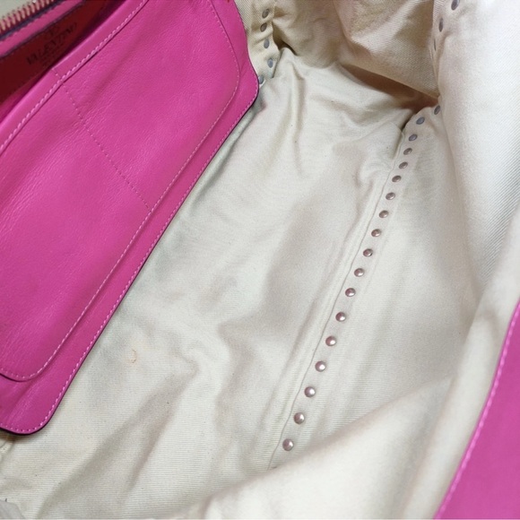 Valentino Garavani Studded Pink Leather Shoulder/Crossbody Bag - Picture 8 of 9